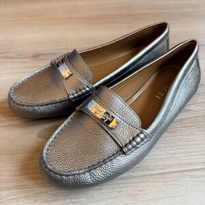 Coach Frederica Women's Silver Loafers Size 8 B